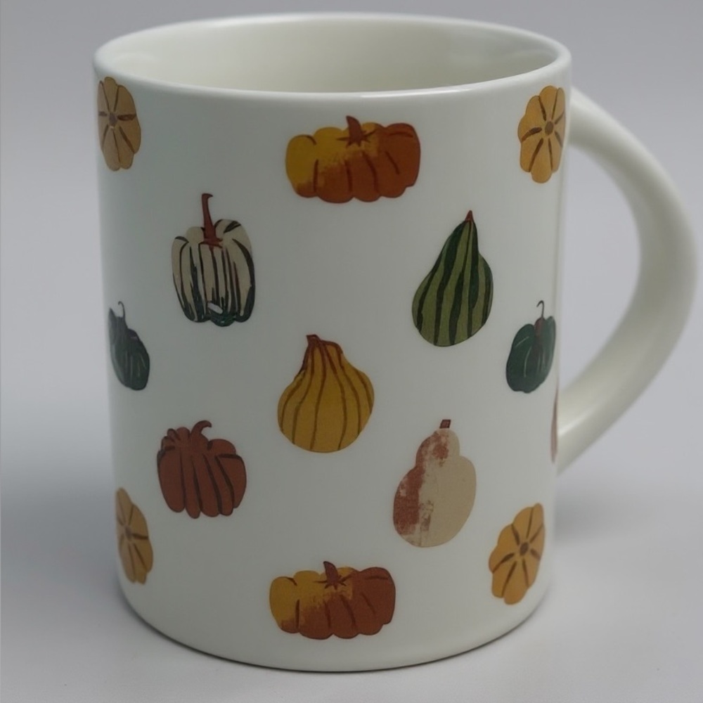 Large Size Autumn Harvest Coffee Mug with Pumpkins